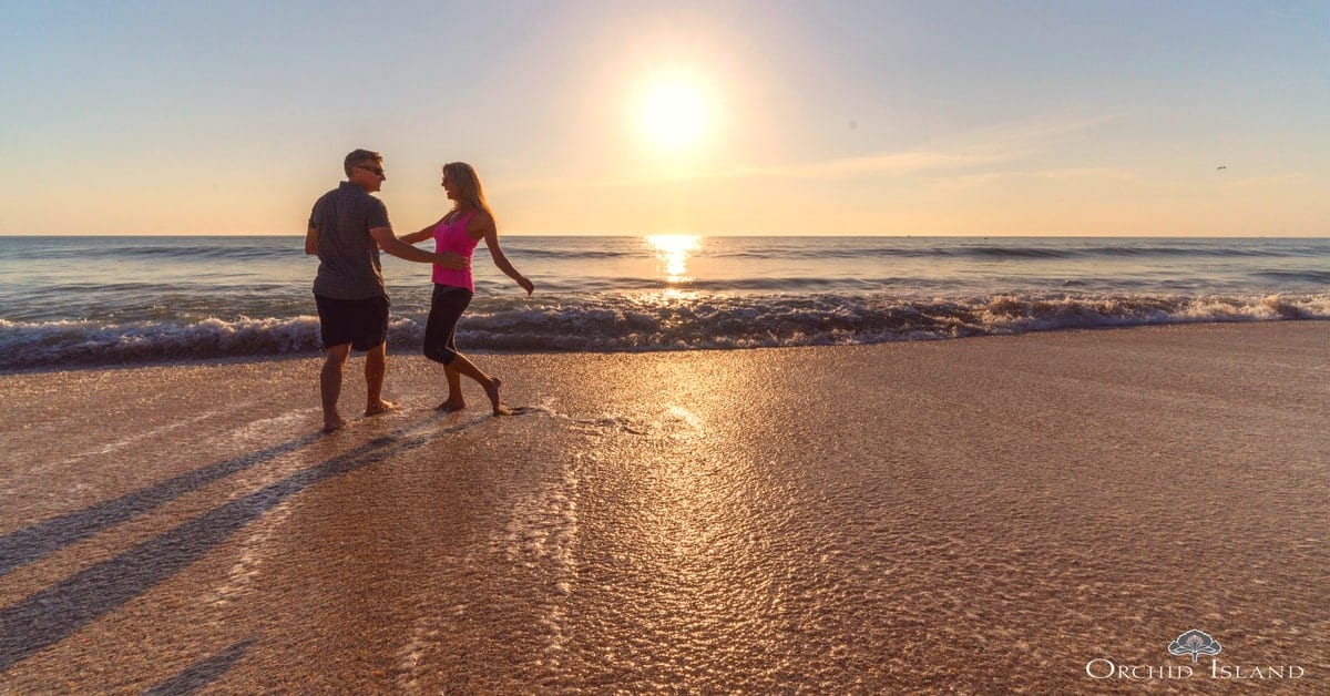Couple enjoying the sunset in Vero Beach Florida