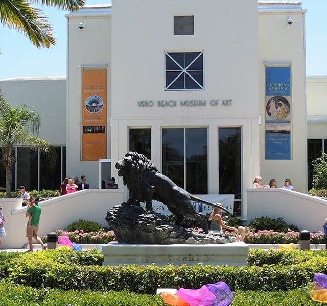 Front entrance to the Vero Beach Museum of Art in Vero Beach, FL