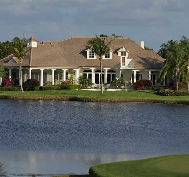 Home on golf course at Orchid Island Golf Club