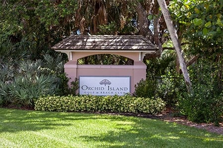 Entrance Sign to Orchid Island Golf & Beach Club