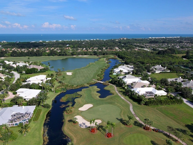 Estate Homes along Orchid Island Golf Course