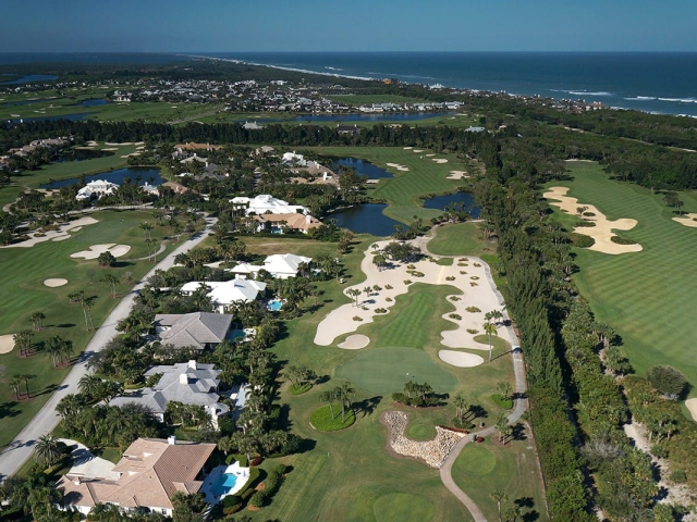 Orchid Island Aerial view of Golf Course and ocean