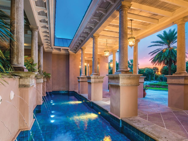 Orchid Island Fountain and decorative pool