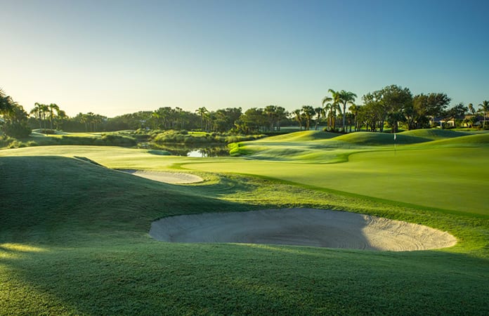 Pristine green of Orchid Island Golf Club Hole 15