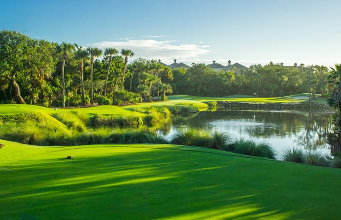 Tee box of Orchid Island Golf Club Hole 8