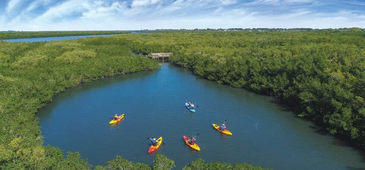 aerial of the Orchid Island Kayak Launch
