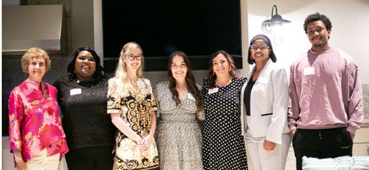Orchid Member Maureen Baus with the 2023 Orchid Outreach scholarship recipients