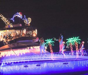 Vero Beach Holiday Events - holiday lights on boat