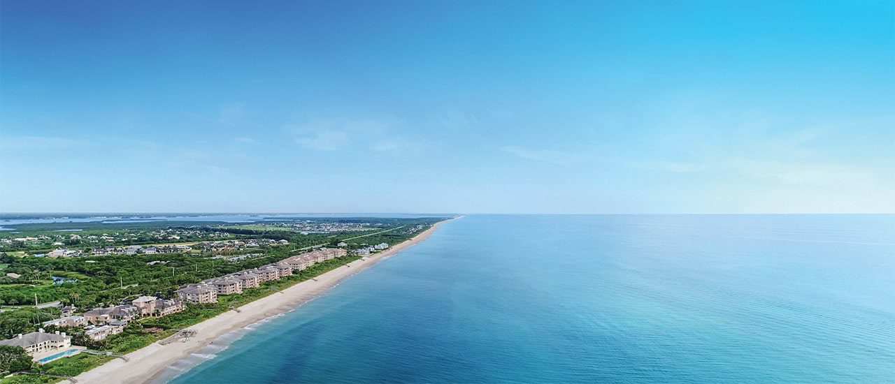 Overhead view of Vero Beach coast
