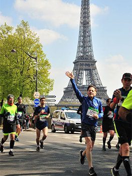 Mark Gurney running Paris