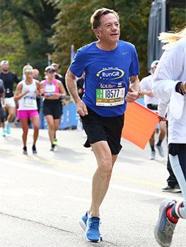 Mark Gurney running in marathon