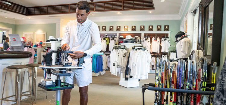 shopping at the golf pro shop at orchid Island