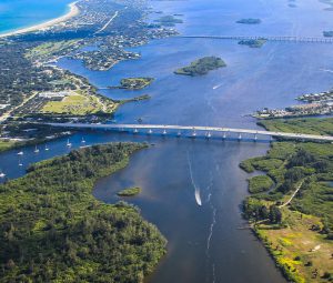 aerial of the Vero Beach Florida area