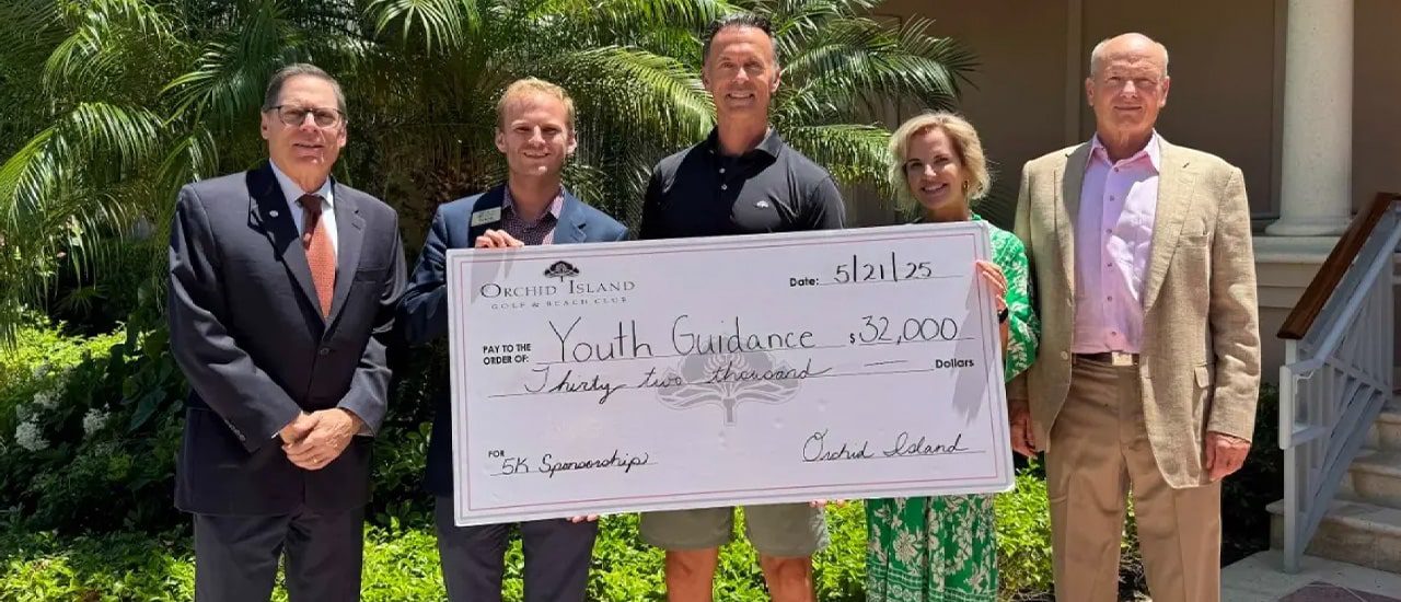 Youth Guidance Mentoring Academy check from orchid island